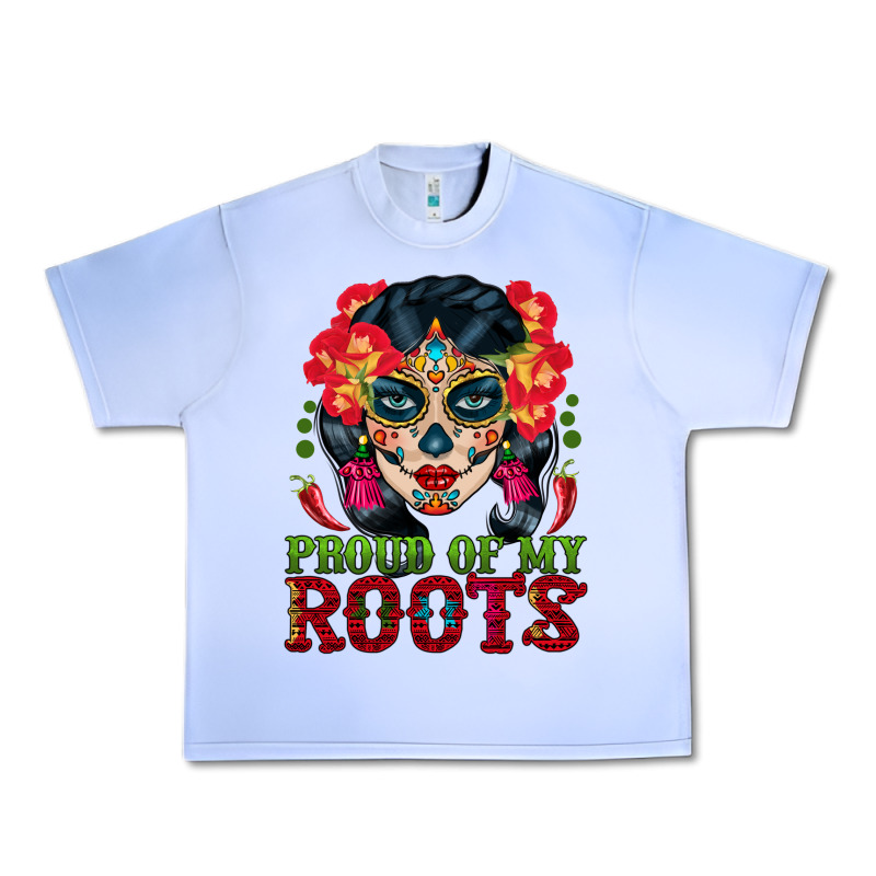 Sugar Skull Woman Proud Of My Roots Urban Heavy Tee by BundleAndBundleShop | Teevron