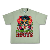 Oil Green sugar skull woman proud of my roots Urban Heavy Tee - BundleAndBundleShop