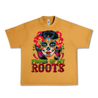 Peanut Butter sugar skull woman proud of my roots Urban Heavy Tee - BundleAndBundleShop