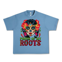 Pebble Blue sugar skull woman proud of my roots Urban Heavy Tee - BundleAndBundleShop
