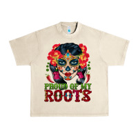 Sandshell sugar skull woman proud of my roots Urban Heavy Tee - BundleAndBundleShop
