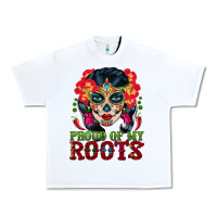 White sugar skull woman proud of my roots Urban Heavy Tee - BundleAndBundleShop