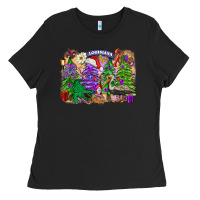Black christmas louisiana mardi gras trees Ladies Tee - FaDigitalArtStudio