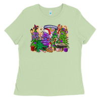 Matcha christmas louisiana mardi gras trees Ladies Tee - FaDigitalArtStudio