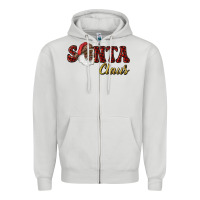 Dove Grey african american santa claus Zipper Hoodie - RanaPortraitStore