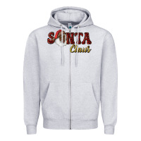Heather Grey african american santa claus Zipper Hoodie - RanaPortraitStore