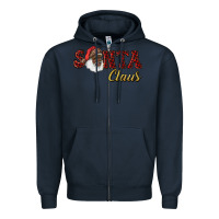 Navy african american santa claus Zipper Hoodie - RanaPortraitStore