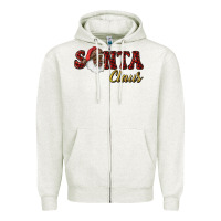 Oatmeal Heather african american santa claus Zipper Hoodie - RanaPortraitStore