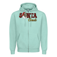 Seafoam african american santa claus Zipper Hoodie - RanaPortraitStore