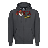 Smoke african american santa claus Zipper Hoodie - RanaPortraitStore