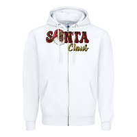 White african american santa claus Zipper Hoodie - RanaPortraitStore