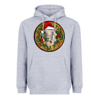 Heather Grey Christmas Goat Heavyweight Hoodie - RanaPortraitStore