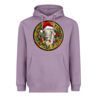 Lavender Christmas Goat Heavyweight Hoodie - RanaPortraitStore