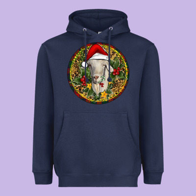 Christmas Goat Heavyweight Hoodie Designed By Ranaportraitstore