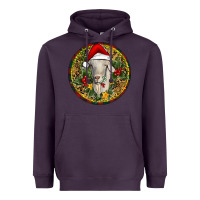Plum Christmas Goat Heavyweight Hoodie - RanaPortraitStore
