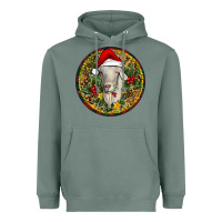Sage Christmas Goat Heavyweight Hoodie - RanaPortraitStore
