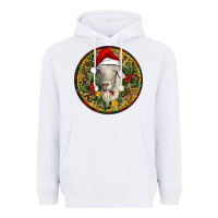 White Christmas Goat Heavyweight Hoodie - RanaPortraitStore