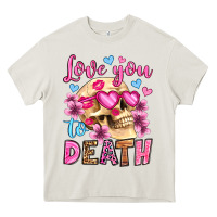 Cream love you to death olivia Heavy Core Tee - OliviaCreatesArt