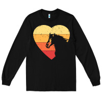 Vintage Heart Horse Equestrian | Horse Lover Long Sleeve Tee | Teevron