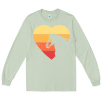Matcha Vintage Heart Horse Equestrian | Horse lover Long Sleeve Tee - linhVisuals