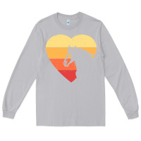 Moon Dust Vintage Heart Horse Equestrian | Horse lover Long Sleeve Tee - linhVisuals