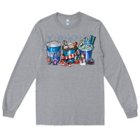 Heather Grey Christmas Coffee Long Sleeve Tee - CowhideDigitalArt