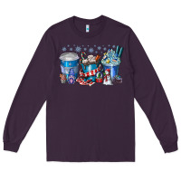Plum Christmas Coffee Long Sleeve Tee - CowhideDigitalArt