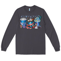 Smoke Christmas Coffee Long Sleeve Tee - CowhideDigitalArt