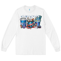 White Christmas Coffee Long Sleeve Tee - CowhideDigitalArt