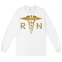 White rn registered nurse leopard lovely nursing student t shirt Long Sleeve Tee - linhVisuals