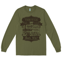 Army Green labyrinth words Long Sleeve Tee - linhVisuals