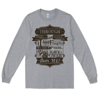 Heather Grey labyrinth words Long Sleeve Tee - linhVisuals