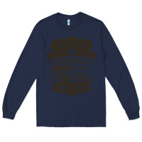 Navy labyrinth words Long Sleeve Tee - linhVisuals