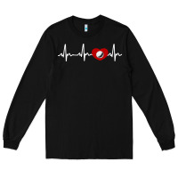 Black my heart beats for golf Long Sleeve Tee - linhVisuals