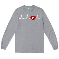 Heather Grey my heart beats for golf Long Sleeve Tee - linhVisuals