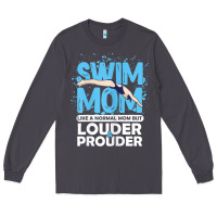 Smoke womens swimmer swim mom louder prouder sports mother t shirt t shirt Long Sleeve Tee - linhVisuals