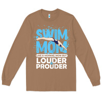 Toasted Coconut womens swimmer swim mom louder prouder sports mother t shirt t shirt Long Sleeve Tee - linhVisuals