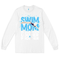 White womens swimmer swim mom louder prouder sports mother t shirt t shirt Long Sleeve Tee - linhVisuals