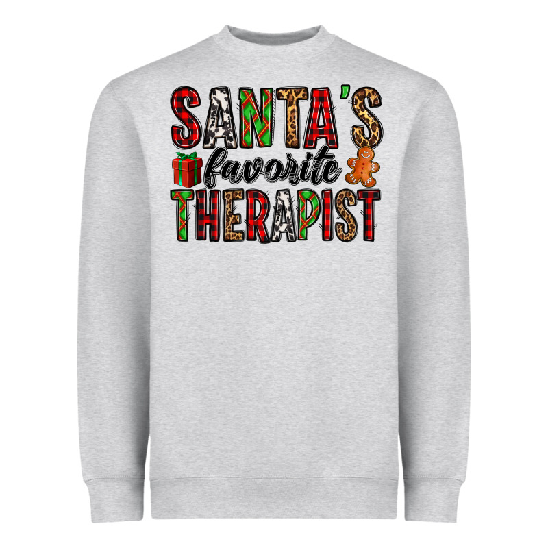 Santa's Favorite Therapist Heavyweight Sweatshirt by Jasminsmagicworld | Teevron