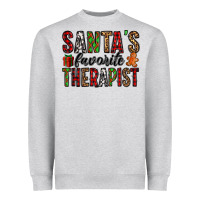 Heather Grey santa's favorite therapist Heavyweight Sweatshirt - Jasminsmagicworld