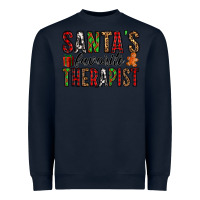 Navy santa's favorite therapist Heavyweight Sweatshirt - Jasminsmagicworld