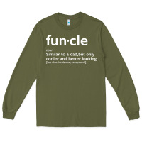 Army Green funcle Long Sleeve Tee - linhVisuals