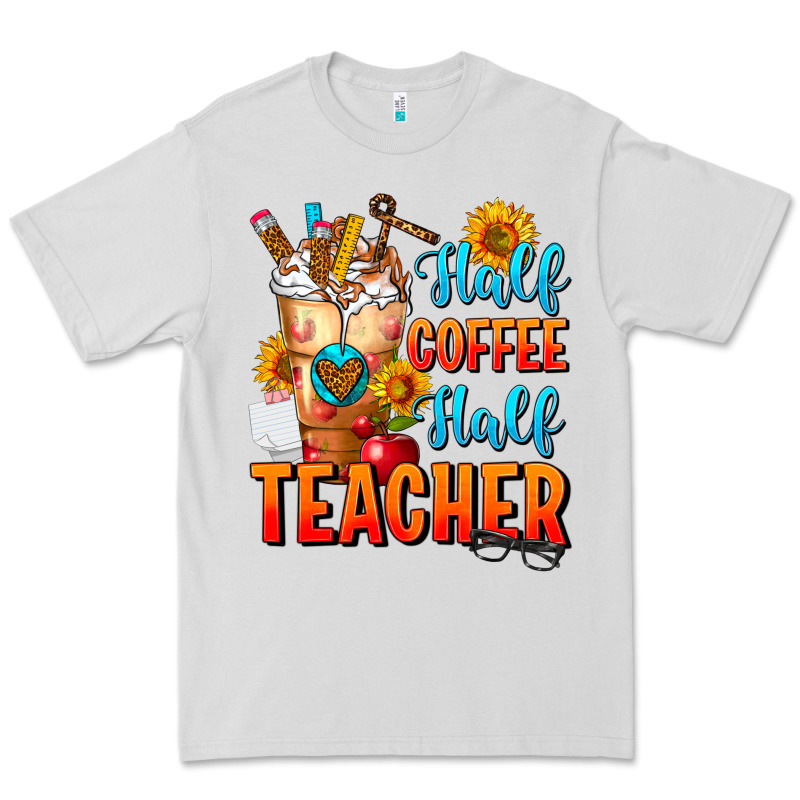 Half Coffee Half Teacher Premium Tee by FaDigitalArtStudio | Teevron