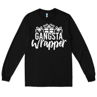 Black gangsta wrapper Long Sleeve Tee - linhVisuals