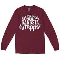 Burgundy gangsta wrapper Long Sleeve Tee - linhVisuals
