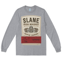 Heather Grey slane irish whiskey Long Sleeve Tee - linhVisuals