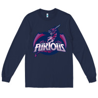Navy bi furious   bisexual Long Sleeve Tee - linhVisuals