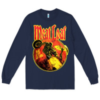 Navy vintage meatloaf bat out of hell Long Sleeve Tee - linhVisuals