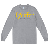 Heather Grey pfeiffer university Long Sleeve Tee - linhVisuals