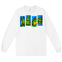 White arcade turtles Long Sleeve Tee - linhVisuals